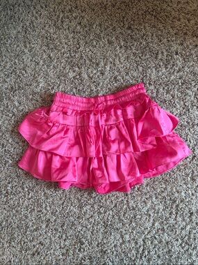 Sassy Shortcake Pink Tiered Ruffle Mini Skirt S